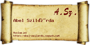 Abel Szilárda névjegykártya